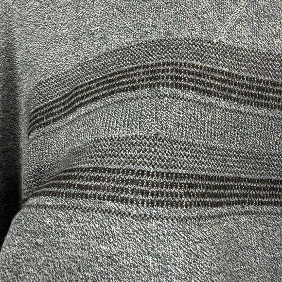 SMARTWOOL Men's Sparwood Striped Crew Sweater Merino Wool Blend Grey Black Large - Picture 7 of 8